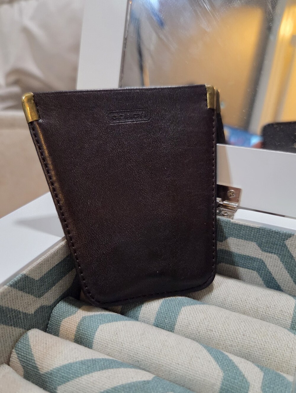 Vintage Coach Keyfob Squeeze Case In Mahogany